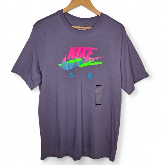Nike Other - NWOT Nike Air Tee Shirt Men's Retro 80s Neon Graphic Swoosh Tennis Athleisure L